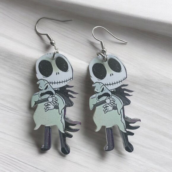 Arylic Ghost Hug Drop Earrings - Picture 2 of 3